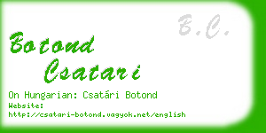 botond csatari business card